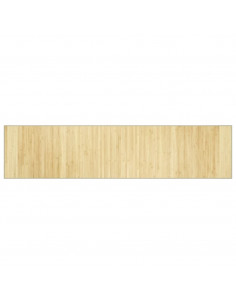 Tappeto Rettangolare Natura Chiaro 70x300 cm in Bambù