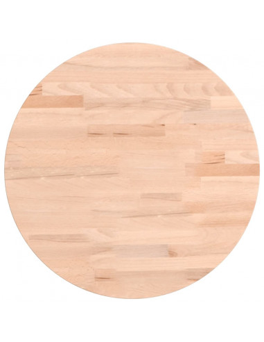 Piano per Tavolo Ø40x1,5 cm Rotondo in Legno Massello di Faggio