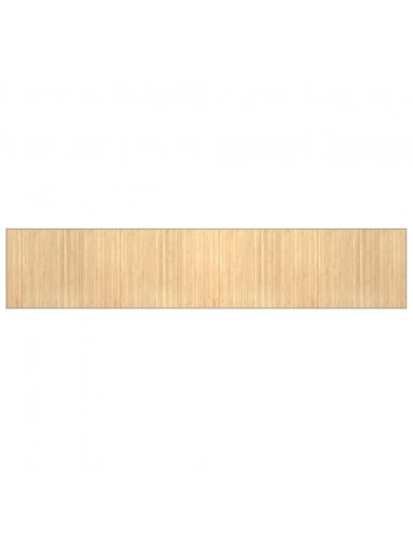 Tappeto Rettangolare Natura Chiaro 80x400 cm in Bambù