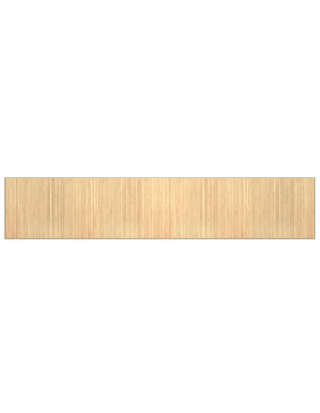 Tappeto Rettangolare Natura Chiaro 80x400 cm in Bambù
