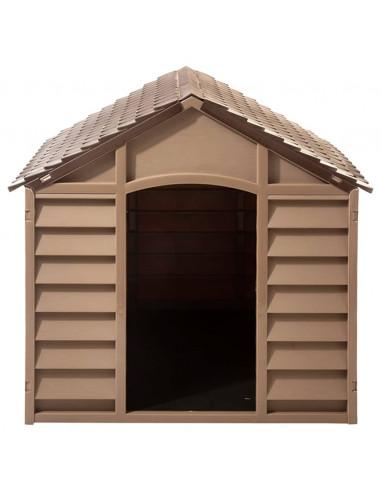 Casetta per Cani Marrone 86x84x82 cm in Polipropilene