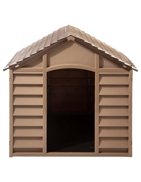 Casetta per Cani Marrone 86x84x82 cm in Polipropilene