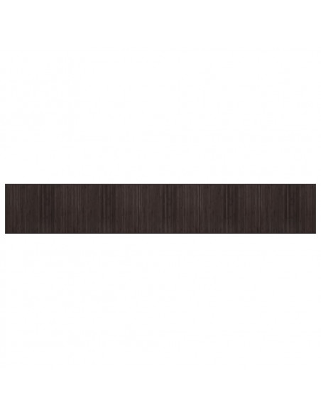 Tappeto Rettangolare Marrone Scuro 80x1000 cm in Bambù