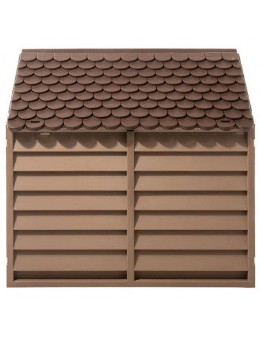 Casetta per Cani Marrone 86x84x82 cm in Polipropilene