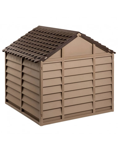 Casetta per Cani Marrone 86x84x82 cm in Polipropilene