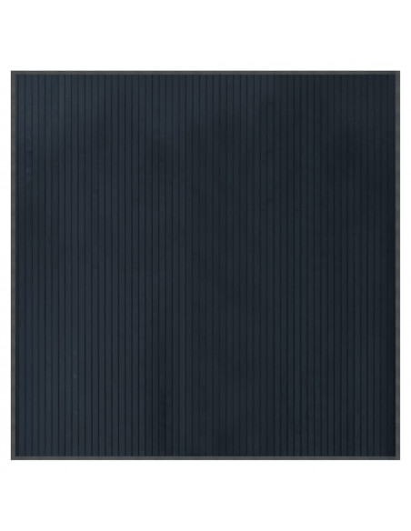 Tappeto Rettangolare Grigio 100x100 cm in Bambù