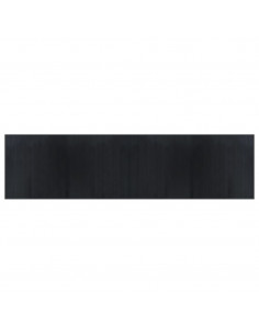 Tappeto Rettangolare Nero 100x400 cm in Bambù
