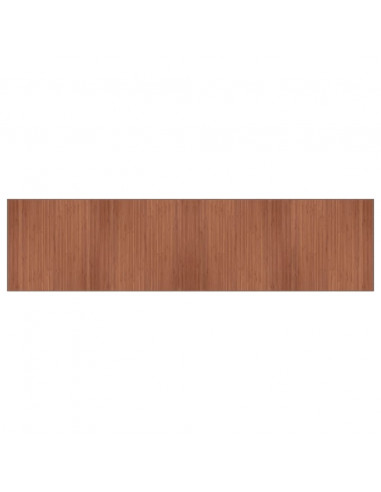 Tappeto Rettangolare Marrone 100x400 cm in Bambù