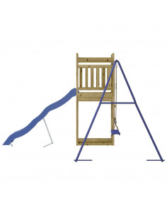 Set da Gioco da Esterno in Legno di Pino Impregnato