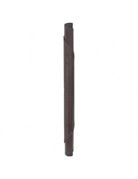Tappeto Rotondo Marrone Scuro 100 cm in Bambù