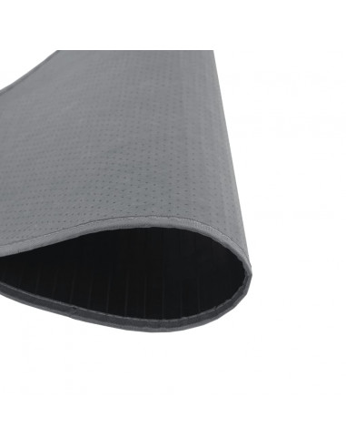 Tappeto Rotondo Grigio 80 cm in Bambù