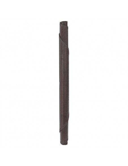 Tappeto Rotondo Marrone Scuro 60 cm in Bambù