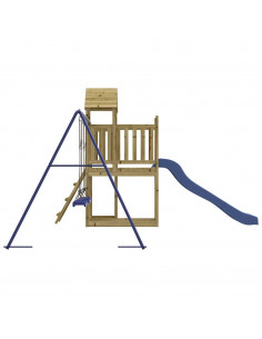 Set da Gioco da Esterno in Legno di Pino Impregnato