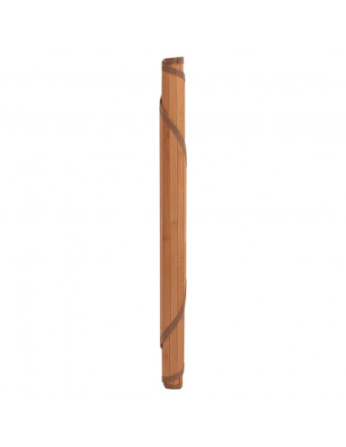 Tappeto Rotondo Marrone 80 cm in Bambù