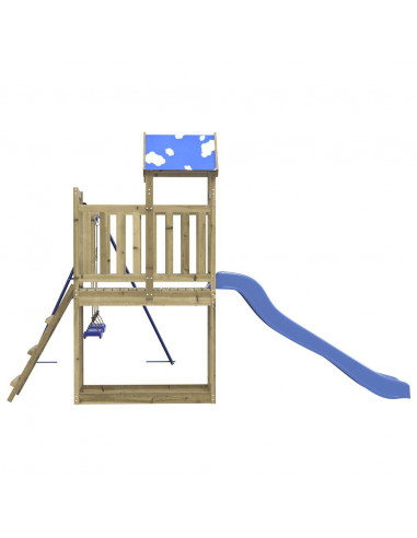 Set da Gioco da Esterno in Legno di Pino Impregnato