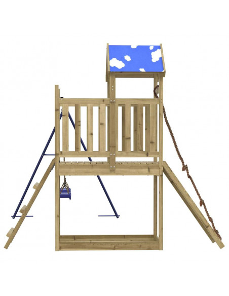 Set da Gioco da Esterno in Legno di Pino Impregnato