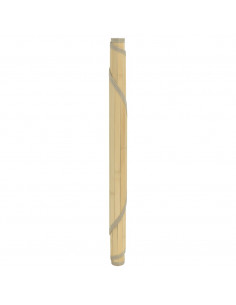 Tappeto Rotondo Naturale Chiaro 60 cm in Bambù 2