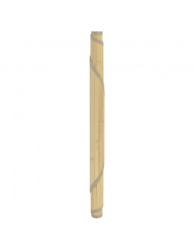 Tappeto Rotondo Naturale Chiaro 60 cm in Bambù