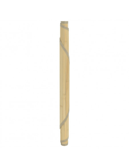 Tappeto Rotondo Naturale Chiaro 60 cm in Bambù