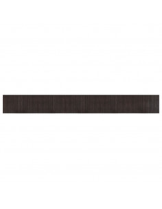 Tappeto Rettangolare Marrone Scuro 60x500 cm in Bambù
