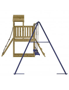 Set da Gioco da Esterno in Legno di Pino Impregnato