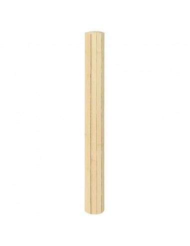 Tappeto Rettangolare Natura Chiaro 60x500 cm in Bambù