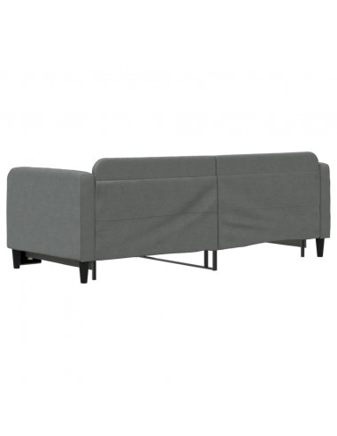 Divano Letto con Letto Estraibile Grigio Scuro 80x200 Tessuto