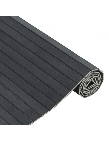 Tappeto Rettangolare Grigio 70x300 cm in Bambù