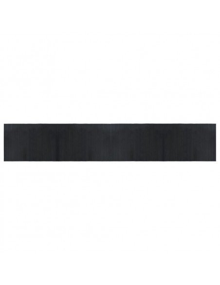 Tappeto Rettangolare Nero 70x400 cm in Bambù