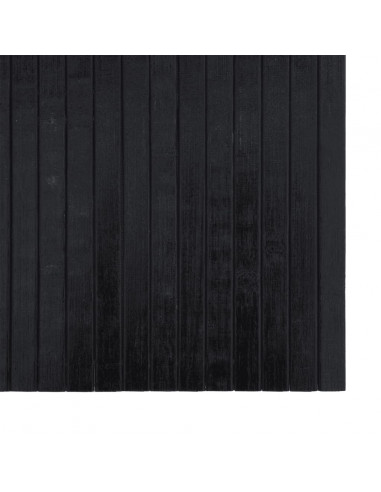 Tappeto Rettangolare Nero 70x400 cm in Bambù