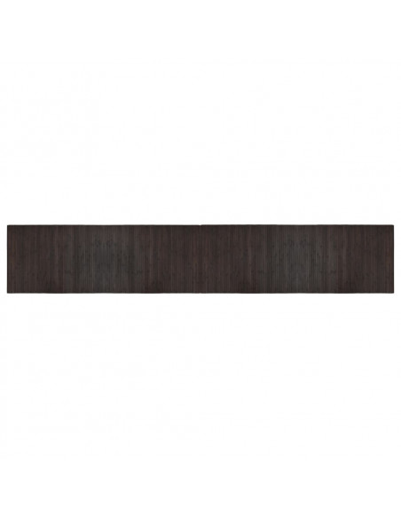 Tappeto Rettangolare Marrone Scuro 70x400 cm in Bambù