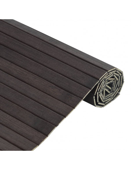 Tappeto Rettangolare Marrone Scuro 70x400 cm in Bambù