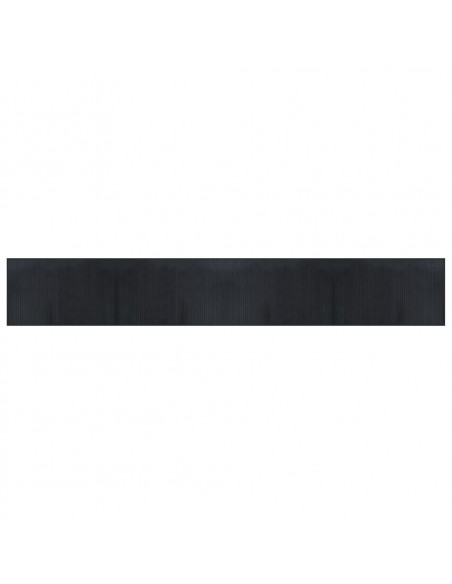 Tappeto Rettangolare Nero 60x400 cm in Bambù
