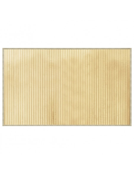 Tappeto Rettangolare Naturale Chiaro 60x100 cm in Bambù
