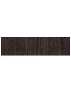 Tappeto Rettangolare Marrone Scuro 80x300 cm in Bambù
