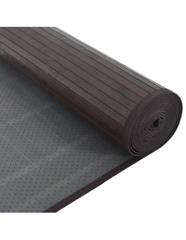 Tappeto Rettangolare Marrone Scuro 80x300 cm in Bambù