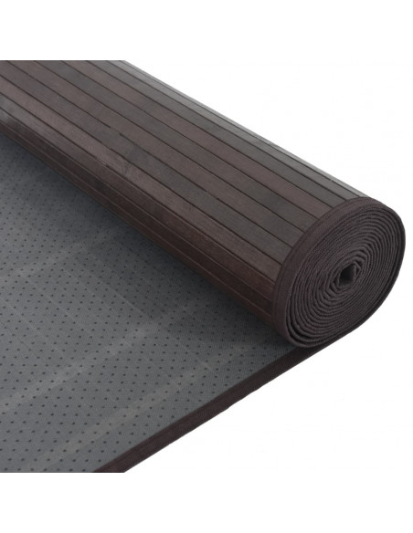 Tappeto Rettangolare Marrone Scuro 80x300 cm in Bambù