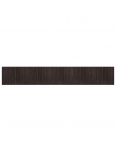 Tappeto Rettangolare Marrone Scuro 80x500 cm in Bambù