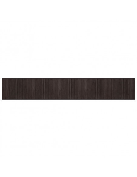 Tappeto Rettangolare Marrone Scuro 80x500 cm in Bambù