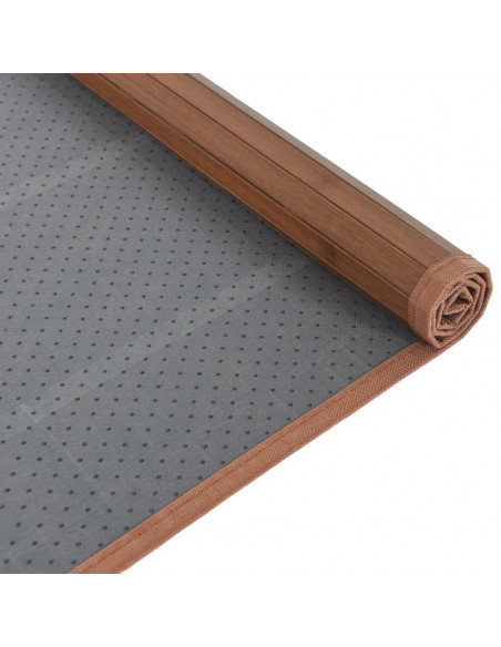 Tappeto Rettangolare Marrone 80x200 cm in Bambù