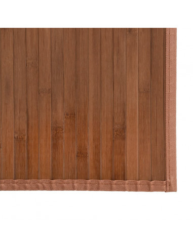 Tappeto Rettangolare Marrone 80x200 cm in Bambù