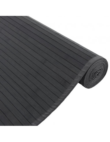 Tappeto Rettangolare Grigio 80x400 cm in Bambù