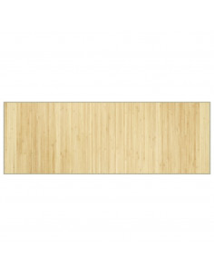 Tappeto Rettangolare Natura Chiaro 70x200 cm in Bambù