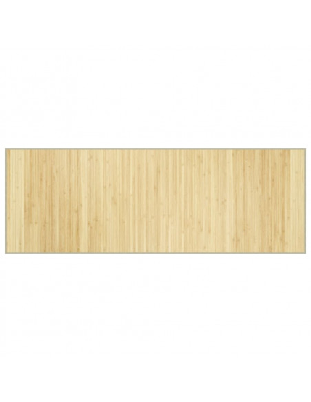 Tappeto Rettangolare Natura Chiaro 70x200 cm in Bambù