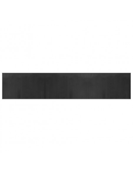Tappeto Rettangolare Grigio 60x300 cm in Bambù
