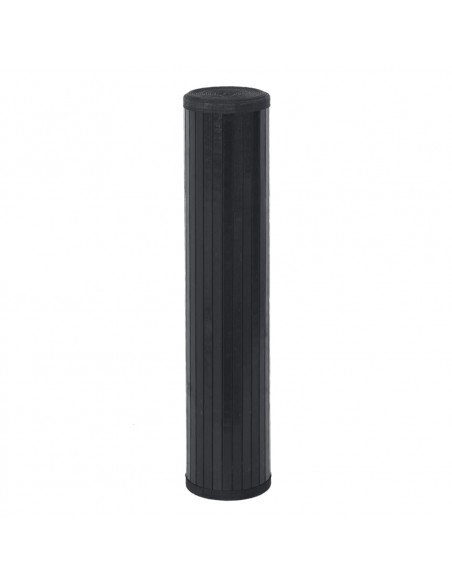 Tappeto Rettangolare Nero 100x300 cm in Bambù