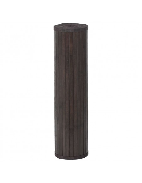 Tappeto Rettangolare Marrone Scuro 70x1000 cm in Bambù