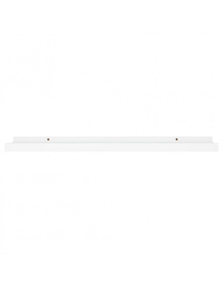 Mensole con Sporgenza 2 pz Bianche 80x9x3 cm MDF