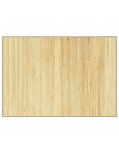 Tappeto Rettangolare Natura Chiaro 70x100 cm in Bambù