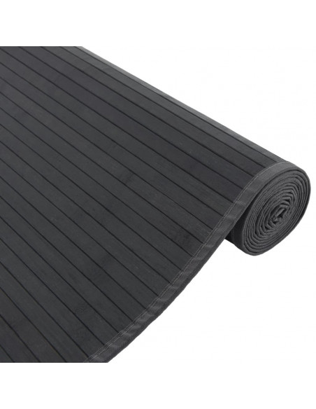 Tappeto Rettangolare Grigio 80x1000 cm in Bambù